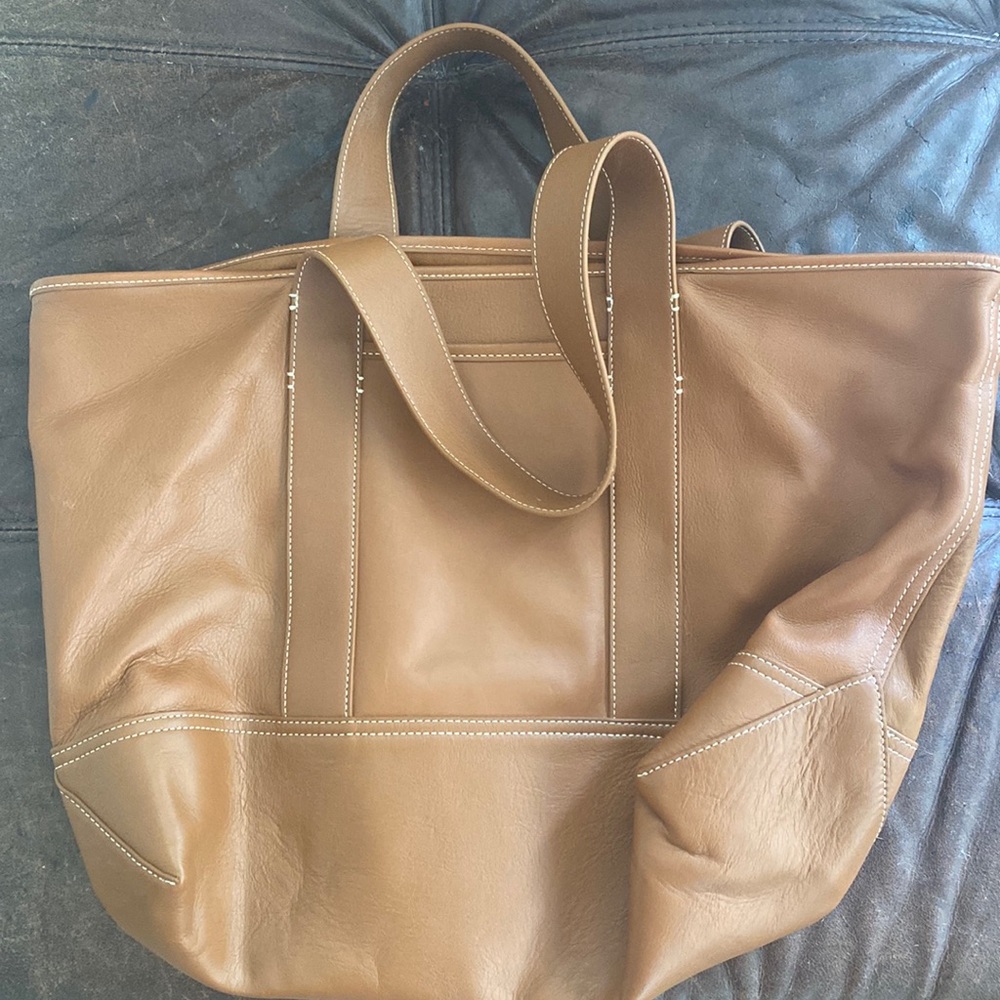 J Crew leather montauk tote